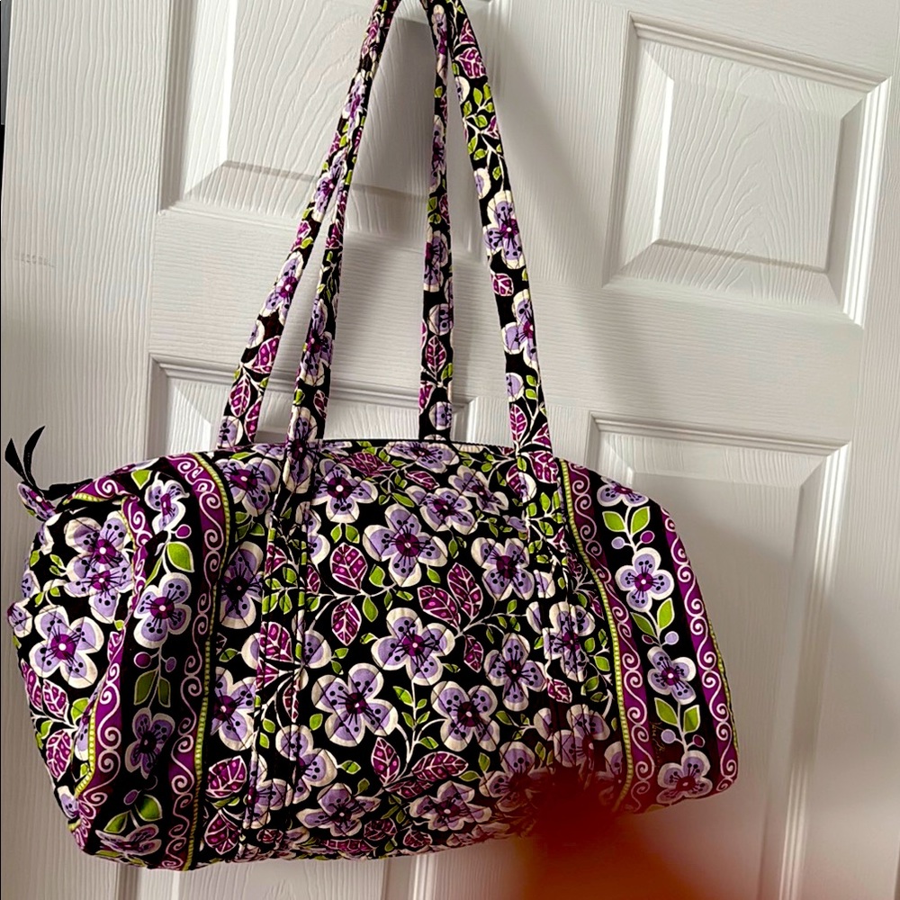 Vera Bradley weekender bag. Plum petals pattern.